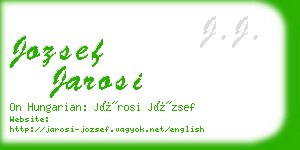 jozsef jarosi business card